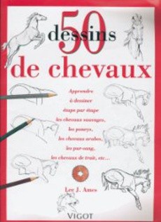 50 dessins de chevaux - couverture livre occasion