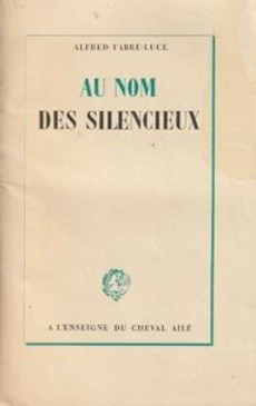 Au nom des silencieux - couverture livre occasion