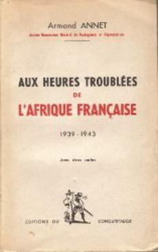 Aux heures troublées de l'Afrique française - couverture livre occasion