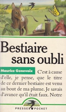 Bestiaire sans oubli - couverture livre occasion
