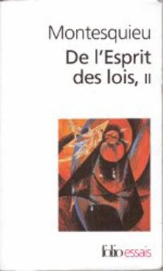 De l'Esprit des lois  II - couverture livre occasion