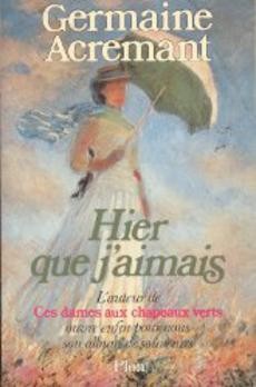 Hier que j'aimais - couverture livre occasion