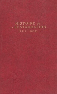 Histoire de la Restauration - couverture livre occasion