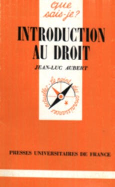 couverture de 'Introduction au Droit' - couverture livre occasion