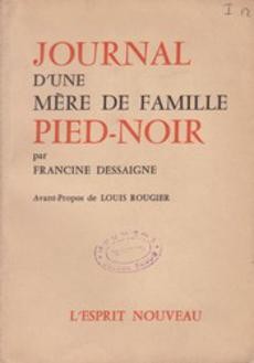 Journal d'une mère de famille pied-noir - couverture livre occasion