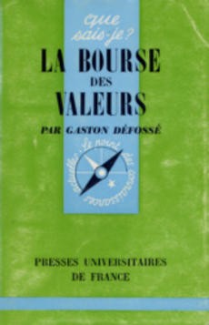 La bourse des valeurs - couverture livre occasion