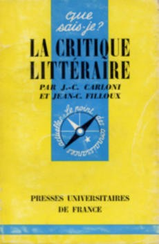 La critique littéraire - couverture livre occasion