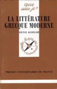 La littérature grecque moderne 560 - couverture livre occasion