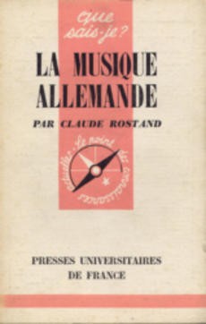 La musique allemande - couverture livre occasion