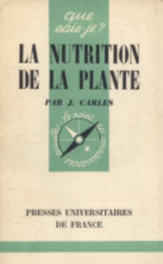 La nutrition des plantes - couverture livre occasion