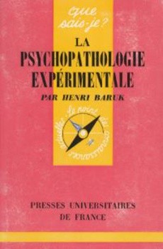 La psychopathologie expérimentale - couverture livre occasion