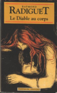 couverture de 'Le diable au corps' - couverture livre occasion