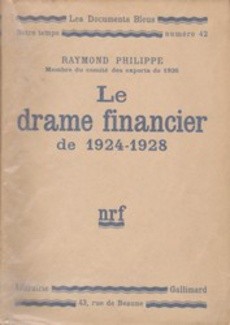 Le drame financier de 1924-1928 - couverture livre occasion