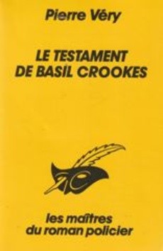 Le testament de Basil Crookes - couverture livre occasion
