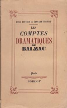 Les comptes dramatiques de Balzac - couverture livre occasion