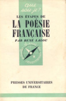 Les étapes de la poésie française - couverture livre occasion