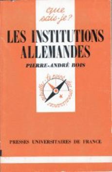 Les institutions allemandes 1448 - couverture livre occasion