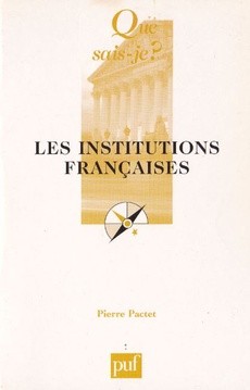 couverture de 'Les institutions françaises' - couverture livre occasion