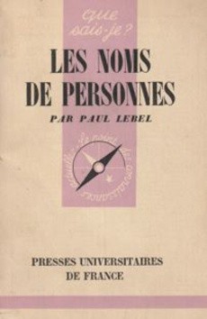 Les noms de personnes - couverture livre occasion