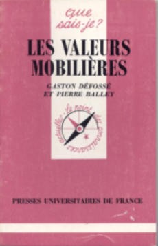 Les valeurs mobilières - couverture livre occasion