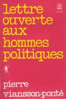 Lettre ouverte aux hommes politiques - couverture livre occasion