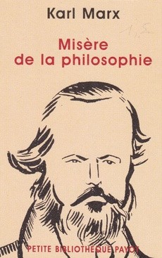 Misère de la philosophie - couverture livre occasion