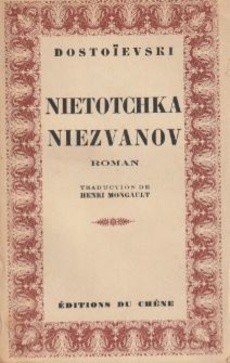 Nietotchka Niezvanov - couverture livre occasion