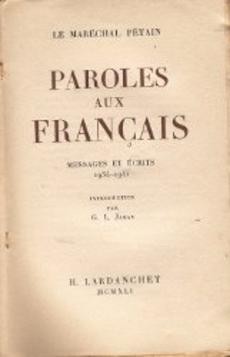 Paroles aux français - couverture livre occasion