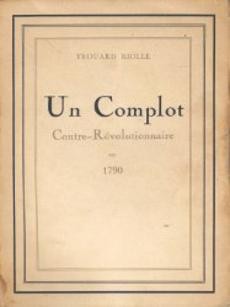 Un Complot Contre-Révolutionnaire en 1790 - couverture livre occasion