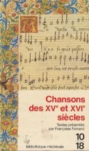 Chansons des XVe et XVIe siècles - couverture livre occasion