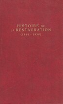 Histoire de la Restauration - couverture livre occasion