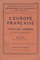 L'Europe française au siècle des lumières - couverture livre occasion