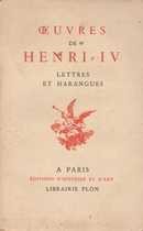 Oeuvres de Henri IV - couverture livre occasion