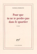 Pour que tu ne te perdes pas dans le quartier - couverture livre occasion